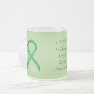 Caneca De Café Vidro Jateado Caneta Personalizada de Fita de Consciência Verde 