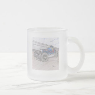 Caneca De Café Vidro Jateado Caneta RACK RACER (vidro do fosco)