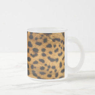 Caneca De Café Vidro Jateado Canhão-leopardo
