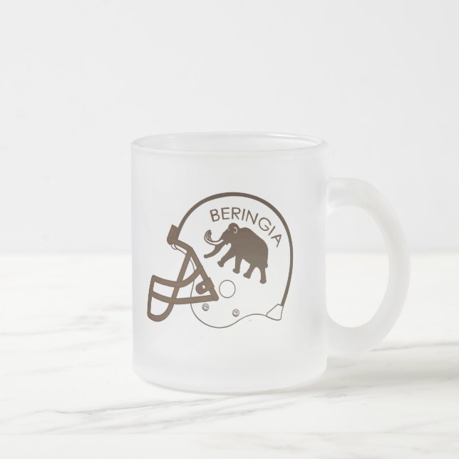 Caneca De Café Vidro Jateado Capacete de Futebol da Universidade de Beringia (Direita)