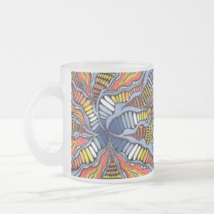 Caneca De Café Vidro Jateado Caprichosa Estrela Explosiva Neurográfica Zentangl