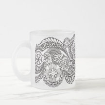 Caprichoso Ornato Zen Doodle Flores de Renda Ge