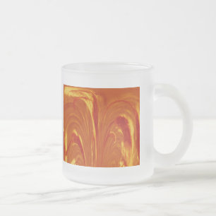 Caneca De Café Vidro Jateado Cápsula de Abstrato de vidro - Laranja