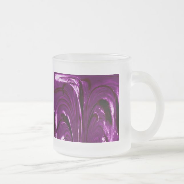 Caneca De Café Vidro Jateado Cápsula de Abstrato de vidro - Roxo (Direita)