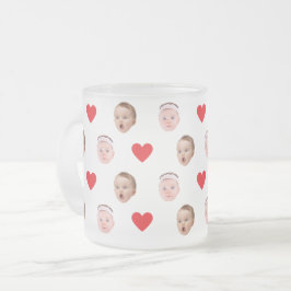 Caneca De Café Vidro Jateado Cara Mug, Foto Personalizada, Presente De Bebê