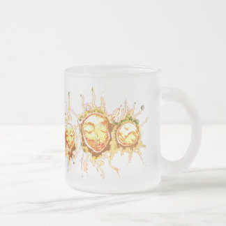 Caneca De Café Vidro Jateado Caras do Sun