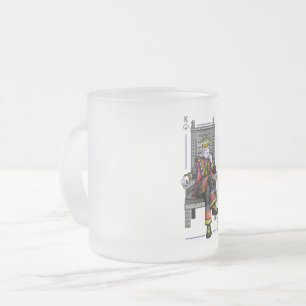 Caneca De Café Vidro Jateado Card King