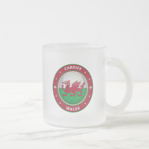 Caneca De Café Vidro Jateado Cardiff Wales