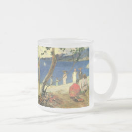 Caneca De Café Vidro Jateado Carros de Fruta Paul Gauguin na Turim Cove ou nos