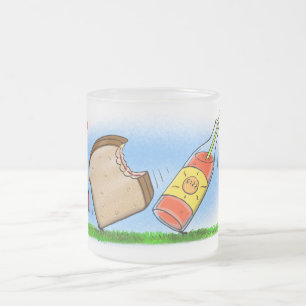 Caneca De Café Vidro Jateado Cartografia de formigas engraçadas