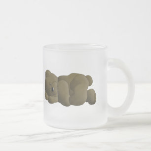Caneca De Café Vidro Jateado Cartografia do Urso de Teddy Dormindo