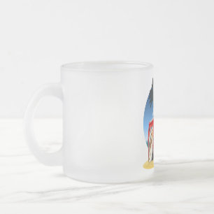 Caneca De Café Vidro Jateado Cartoon Camper