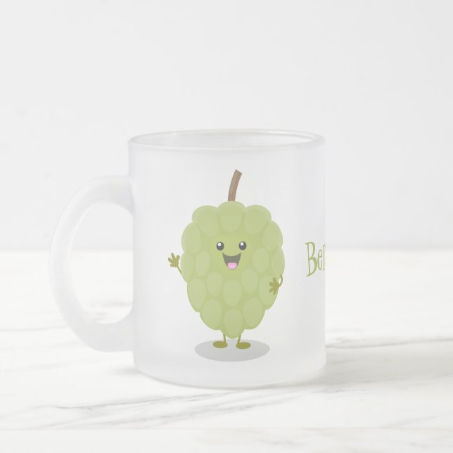 Caneca De Café Vidro Jateado Cartoon de maçã-pastelaria (Esquerda)