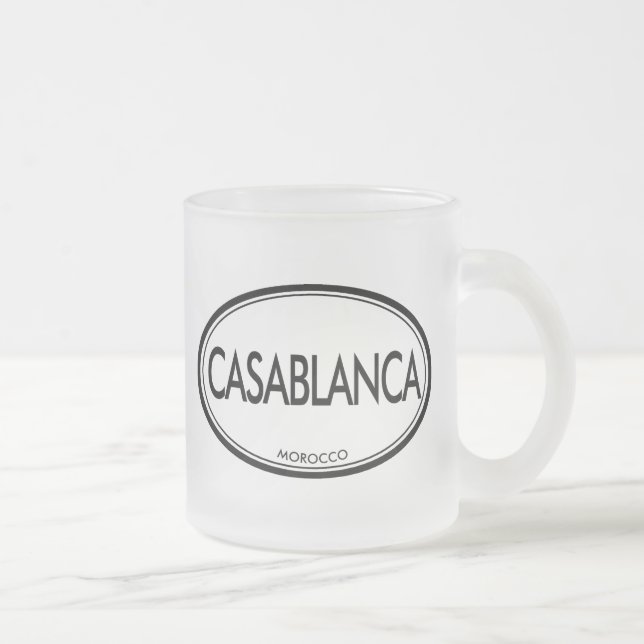 Caneca De Café Vidro Jateado Casablanca, Marrocos (Direita)