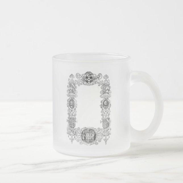 Caneca De Café Vidro Jateado Casaco de armas (Direita)