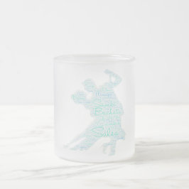 Caneca De Café Vidro Jateado Casal de Arte Bachata Salsa