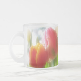 Caneca De Café Vidro Jateado Casal Tulip Mug