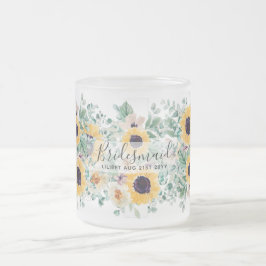 Caneca De Café Vidro Jateado Casamento Eucalyptus Greenery