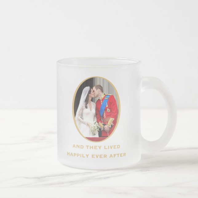 Caneca De Café Vidro Jateado Casamento real (Direita)