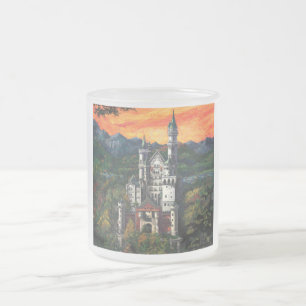 Caneca De Café Vidro Jateado Castle Schloss Neuschwanstein