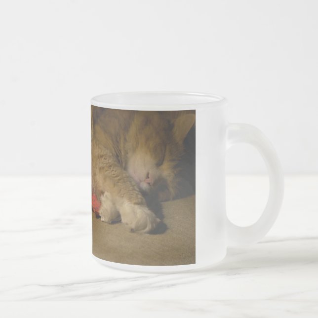 Caneca De Café Vidro Jateado Cat Nap (Direita)
