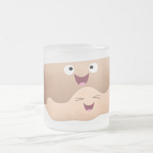 Caneca De Café Vidro Jateado Cavilha rolante e cartoon para pastelaria