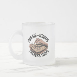 Caneca De Café Vidro Jateado Celebrações Fósseis