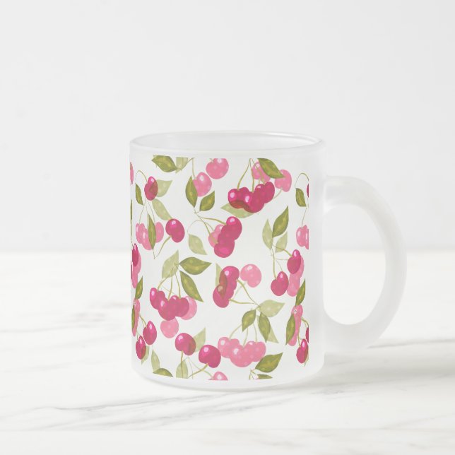 Caneca De Café Vidro Jateado Cereja madura (Direita)