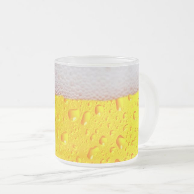 Caneca De Café Vidro Jateado Cerveja fosco e Suds Mug (Frente Esquerda)