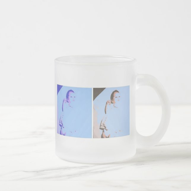 Caneca De Café Vidro Jateado Chá de fraldas Gêmeos (Direita)