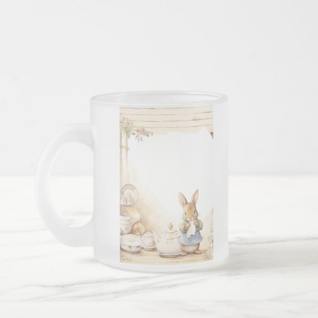 Caneca De Café Vidro Jateado Chá de fraldas Peter Rabbit (Esquerda)