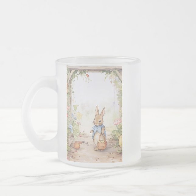 Caneca De Café Vidro Jateado Chá de fraldas Peter Rabbit (Esquerda)