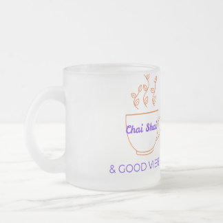 Caneca De Café Vidro Jateado Chá Estético Shai E Café Desi Com Boas Vibrações