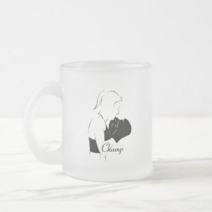 Caneca De Café Vidro Jateado Champ das mulheres