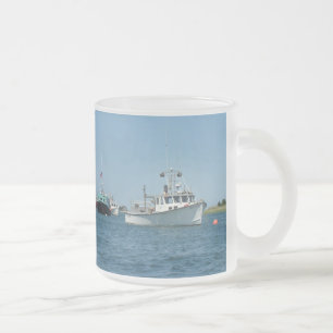 Caneca De Café Vidro Jateado Chatham Harbor Boats
