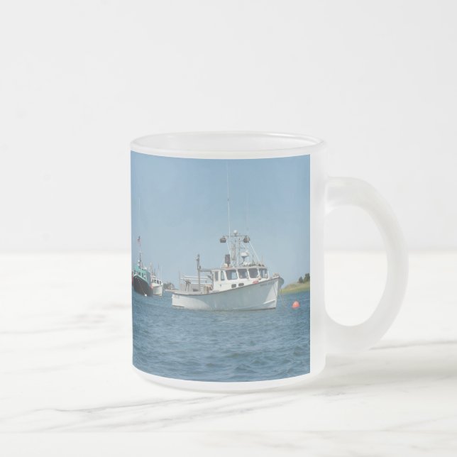 Caneca De Café Vidro Jateado Chatham Harbor Boats (Direita)