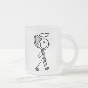 Caneca De Café Vidro Jateado Chef com Colher