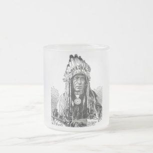 Caneca De Café Vidro Jateado Chefe Mug indiano