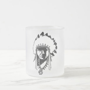 Caneca De Café Vidro Jateado Chefe Mug indiano