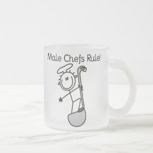 Caneca De Café Vidro Jateado Chefes Homens Mandam