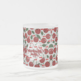 Caneca De Café Vidro Jateado Cherry