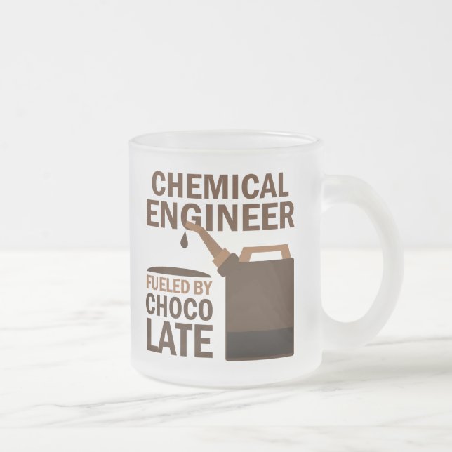 Caneca De Café Vidro Jateado Chocolate (engraçado) do engenheiro químico (Direita)