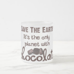 Caneca De Café Vidro Jateado Chocolate Lover