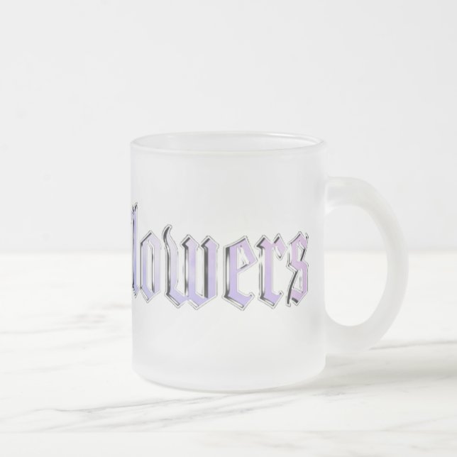 Caneca De Café Vidro Jateado Chola Flowers | Caneca de vidro fosco (Direita)