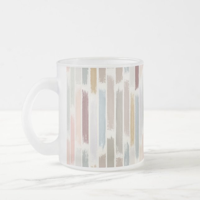 Caneca De Café Vidro Jateado Chuva de cores (Esquerda)