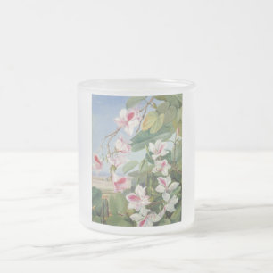 Caneca De Café Vidro Jateado Chuva de Festa Floral Rosa Primavera Paz Amor Dest