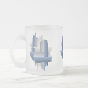 Caneca De Café Vidro Jateado cidade de tijolos de pedra