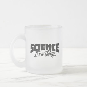 Caneca De Café Vidro Jateado Ciência (é uma coisa)