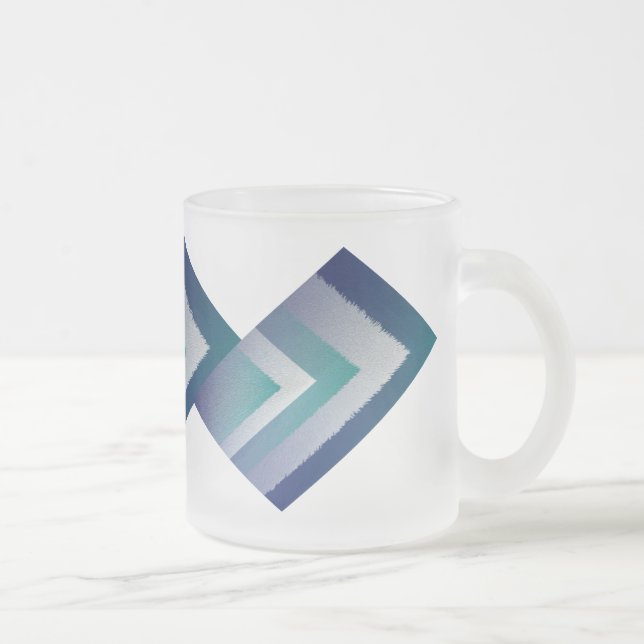 Caneca De Café Vidro Jateado cinza azul-lacrimogêneo ex pastel (Direita)