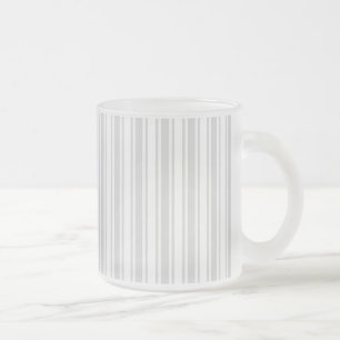 Caneca De Café Vidro Jateado Cinzas leves e faixas brancas de doces